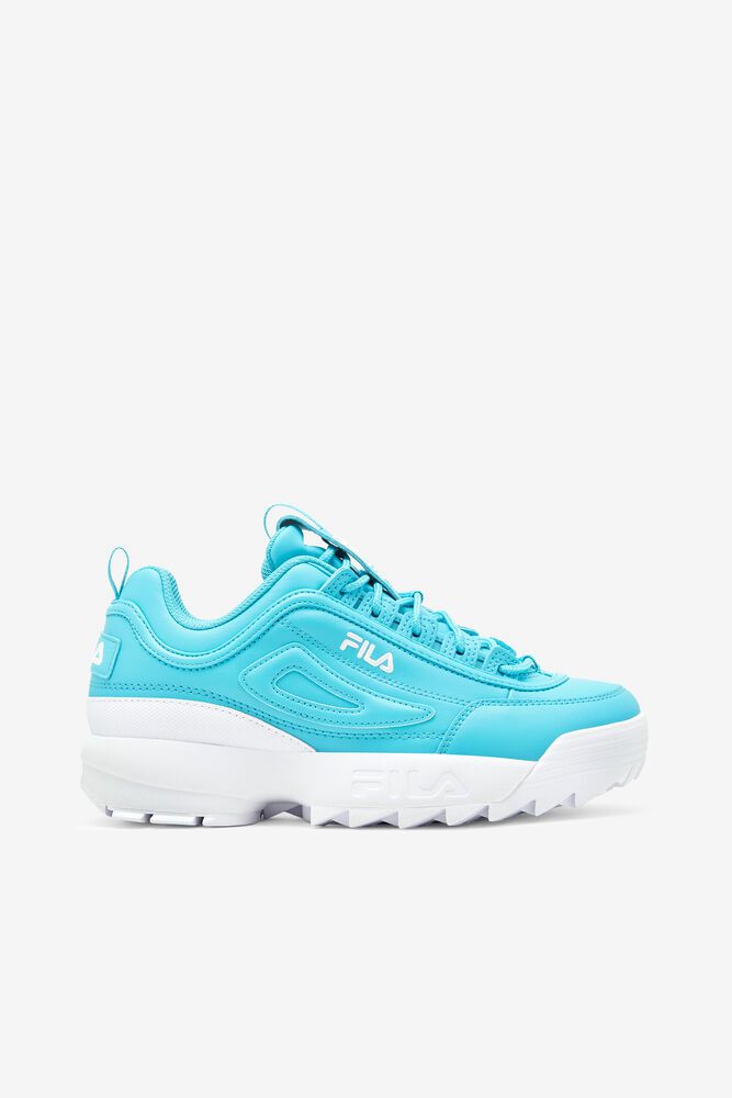 Fila Disruptor 2 Premium Blue Sneakers Womens - NZ 47528-WLRK